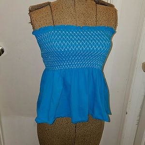 Old Navy blue strapless bandeau top